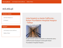 Tablet Screenshot of eck.edu.pl